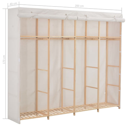 Garde-Robe 200 X 40 X 170 Cm Tissu