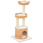 Arbre À Chat Avec Griffoir En Sisal Naturel Bois De Saule