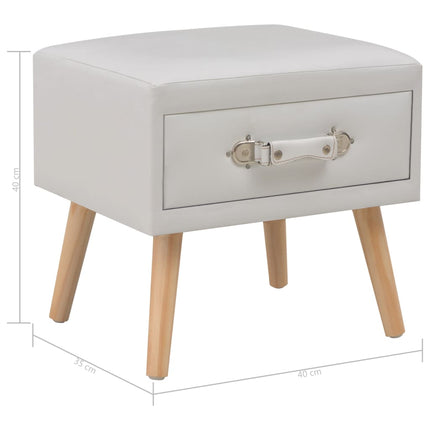Table De Chevet 40X35X40 Cm Similicuir