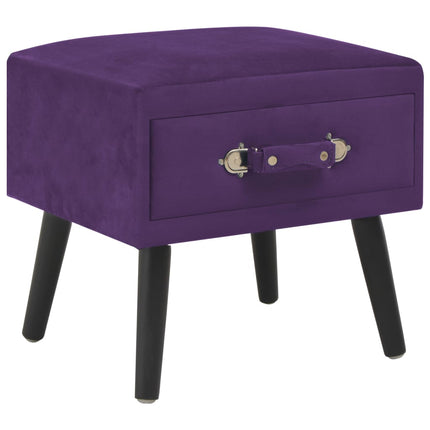 Table De Chevet 40X35X40 Cm Velours