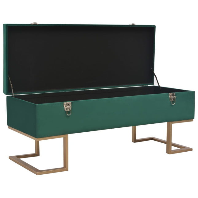 Banc Avec Compartiment De Rangement 105 Cm Velours