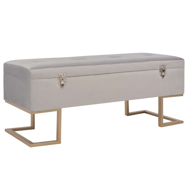 Banc Avec Compartiment De Rangement 105 Cm Velours