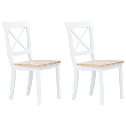 Chaises À Manger Lot De 2 Bois Hévéa Massif