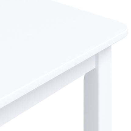 Table À Manger 114X71X75 Cm Bois D'hévéa Massif
