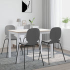 Table À Manger 114X71X75 Cm Bois D'hévéa Massif