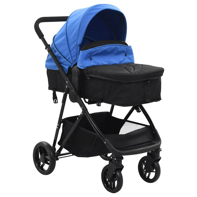 Poussette/Landau Bébé 2-En-1 Et Noir Acier