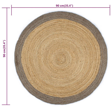 Tapis Fait À La Main Jute Avec Bord