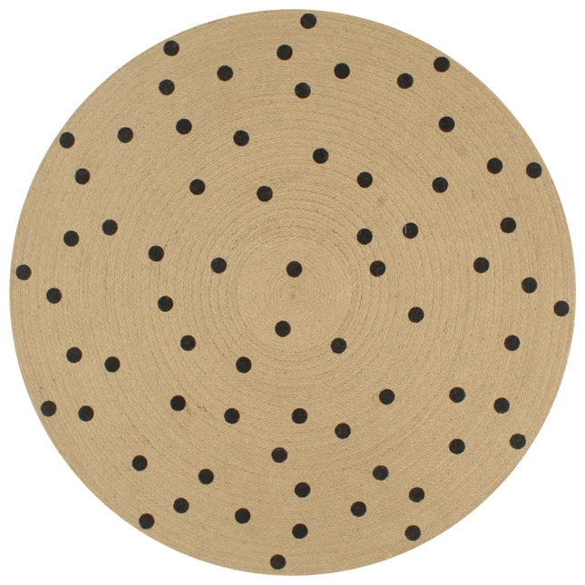Tapis Fait À La Main Jute Avec Imprimé À