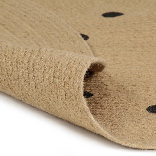 Tapis Fait À La Main Jute Avec Imprimé À