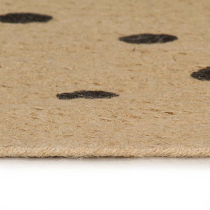 Tapis Fait À La Main Jute Avec Imprimé À