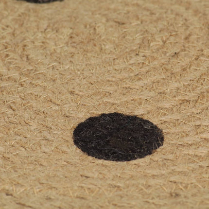 Tapis Fait À La Main Jute Avec Imprimé À