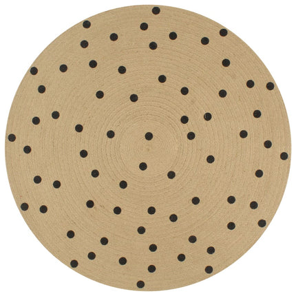 Tapis Fait À La Main Jute Avec Imprimé À