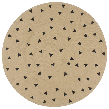 Tapis Fait À La Main Jute Avec Imprimé À