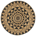 120 cm / motif de fleurs noires