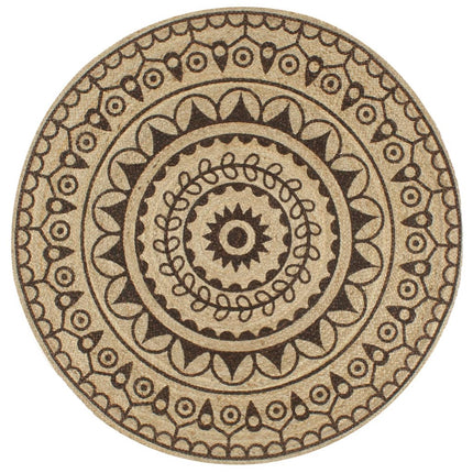 Tapis Fait À La Main Jute Avec Imprimé À