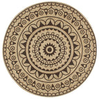 120 cm / motif de fleurs marronnes