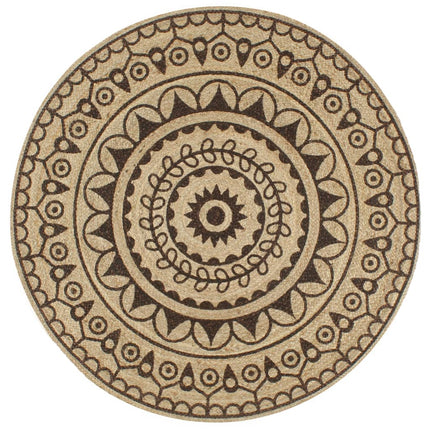 Tapis Fait À La Main Jute Avec Imprimé À