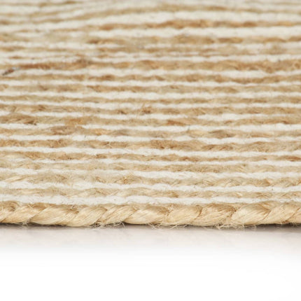 Tapis Fait À La Main Jute Avec Design De Spirale