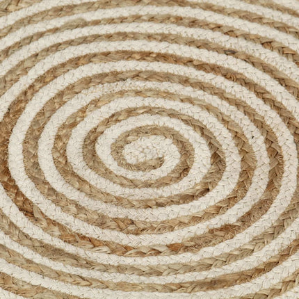 Tapis Fait À La Main Jute Avec Design De Spirale