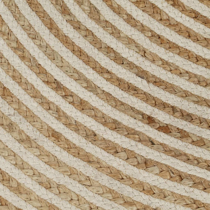 Tapis Fait À La Main Jute Avec Design De Spirale