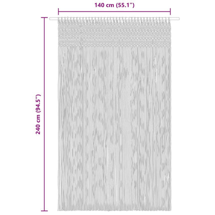 Rideau En Macramé 140X240 Cm Coton