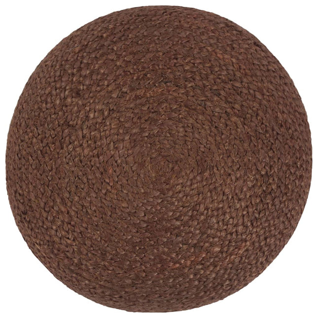 Pouf Fait À La Main Marron 40 X 45 Cm Jute