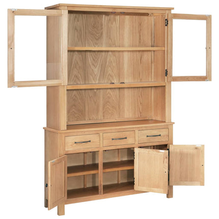 Huche De Pupitre 110X33,5X105 Cm Bois De Chêne Massif