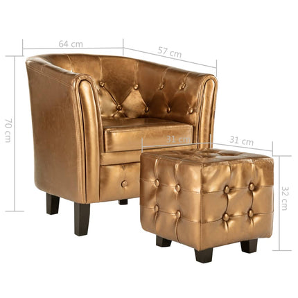 Chaise Cabriolet Avec Repose-Pied Similicuir
