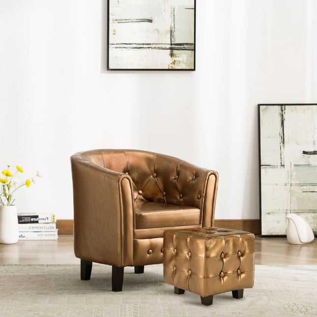 Chaise Cabriolet Avec Repose-Pied Similicuir