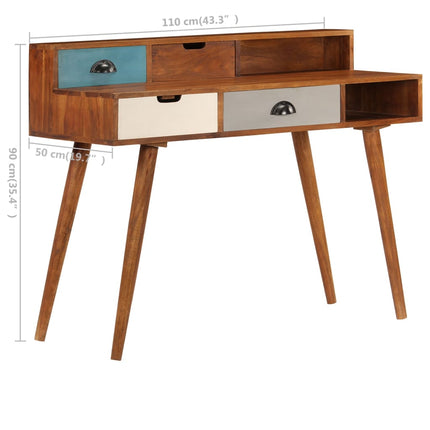 Bureau 110X50X90 Cm Bois D'acacia Solide