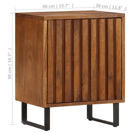 Table De Chevet 40X30X50 Cm Bois De Manguier Massif