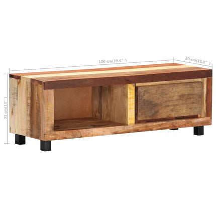 Meuble Tv 100X30X33 Cm Bois De Récupération Massif