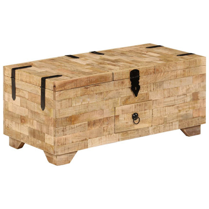 Coffre Table Basse Bois De Récupération Massif 80X40X35 Cm