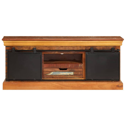 Meuble Tv 110 X 30 X 45 Cm Bois De Récupération Massif