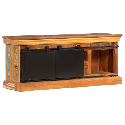 Meuble Tv 110 X 30 X 45 Cm Bois De Récupération Massif