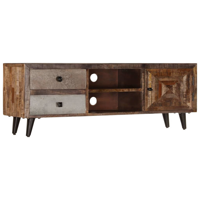 Meuble Tv 118X30X40 Cm Bois De Manguier Massif
