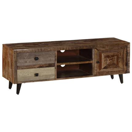 Meuble Tv 118X30X40 Cm Bois De Manguier Massif