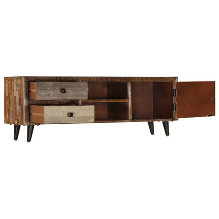 Meuble Tv 118X30X40 Cm Bois De Manguier Massif
