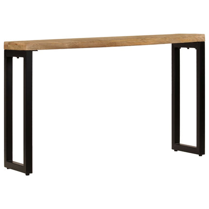 Table Console 120X35X76 Cm Bois De Manguier Solide Et Acier