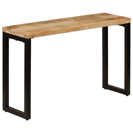 Table Console 120X35X76 Cm Bois De Manguier Solide Et Acier