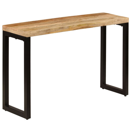 Table Console 120X35X76 Cm Bois De Manguier Solide Et Acier
