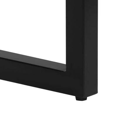Table Console 120X35X76 Cm Bois De Manguier Solide Et Acier