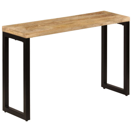Table Console 120X35X76 Cm Bois De Manguier Solide Et Acier
