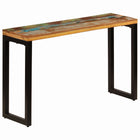 Table Console 120X35X76 Cm Bois De Manguier Solide Et Acier