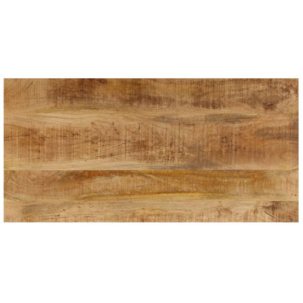 Table Basse 100X50X35 Cm Bois De Manguier Solide Et Acier