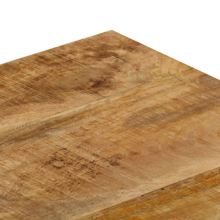 Table Basse 100X50X35 Cm Bois De Manguier Solide Et Acier