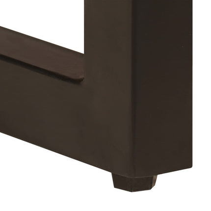 Table Basse 100X50X35 Cm Bois De Manguier Solide Et Acier