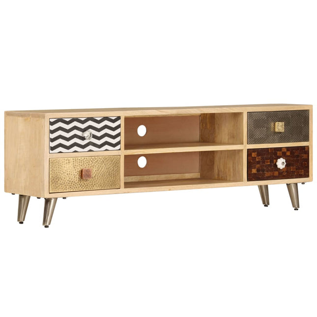 Meuble Tv 120X30X40 Cm Bois Massif De Manguier