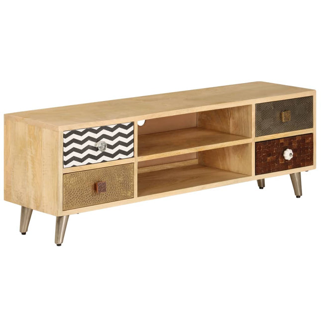 Meuble Tv 120X30X40 Cm Bois Massif De Manguier
