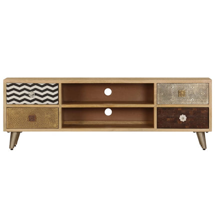 Meuble Tv 120X30X40 Cm Bois Massif De Manguier